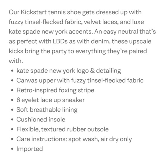 KATE SPADE NY FOR KEDS KICKSTART TINSEL SNEAKERS NEW IN BOX SZ 11M - Picture 5 of 8